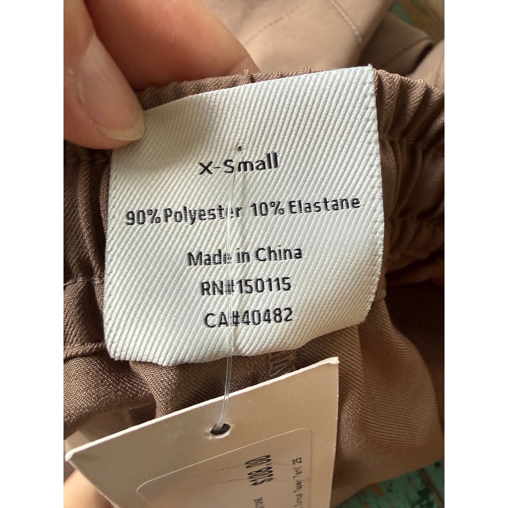Varley Cypress Turnup Taper Pants XS Taupestone NWT Tapered Cuffed Trousers - Picture 9 of 9